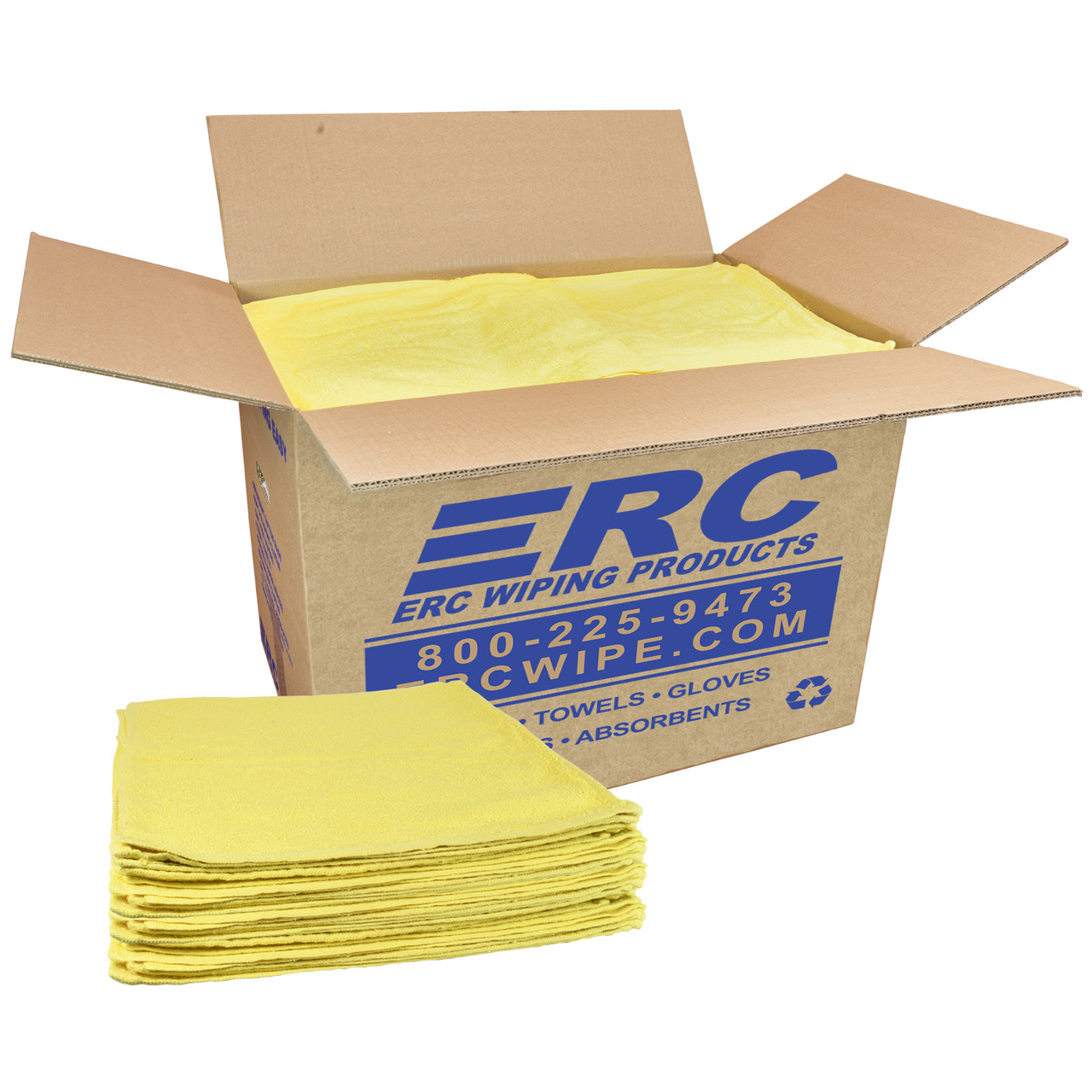 White Terry Towel 100% Cotton Cleaning Rags - 50 lbs. Box