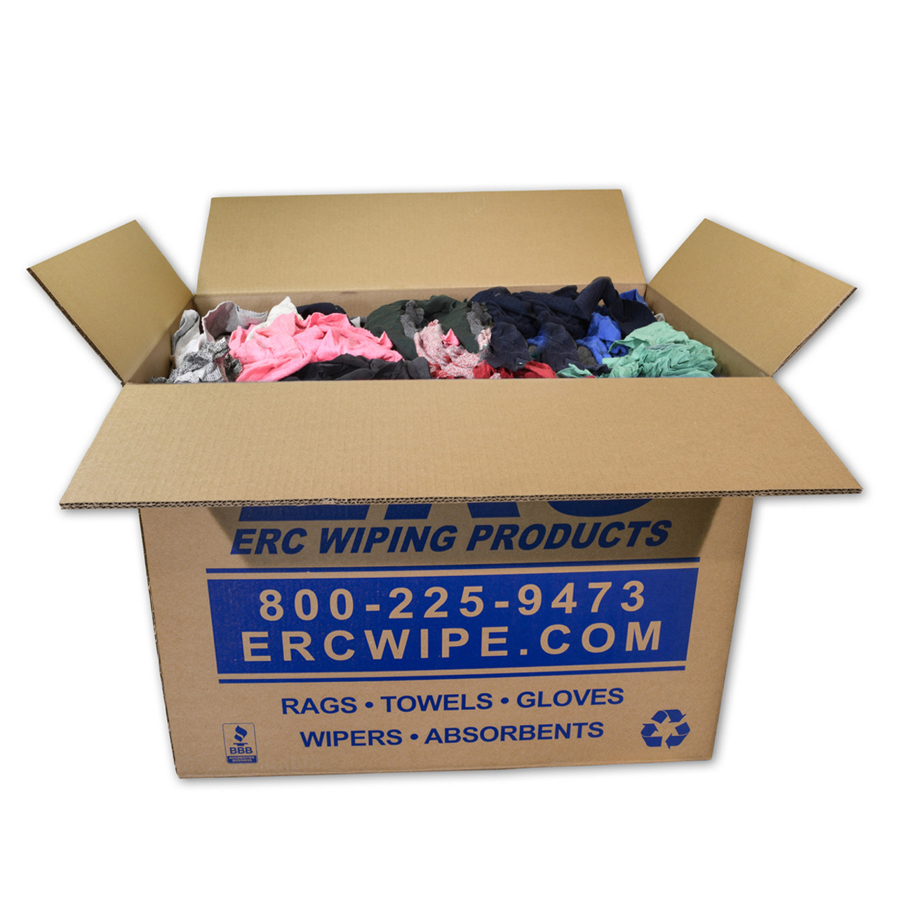 Mixed White Recycled Rags - 50 lbs Box