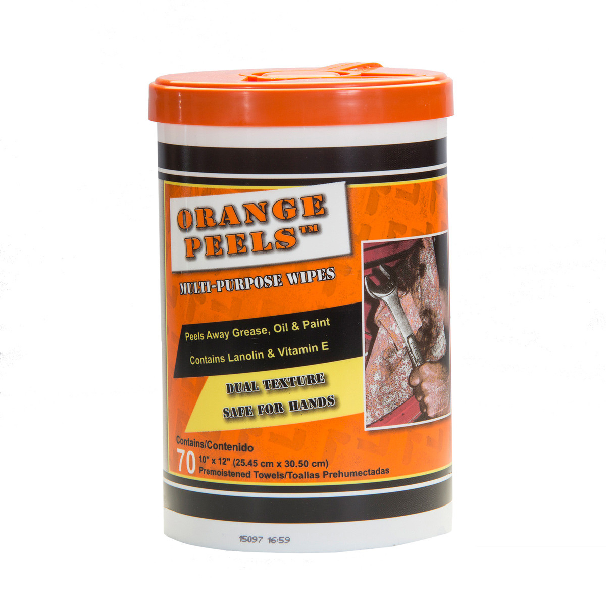 Industrial Orange Peel Hand Cleaning Wipes ERC Wiping Products