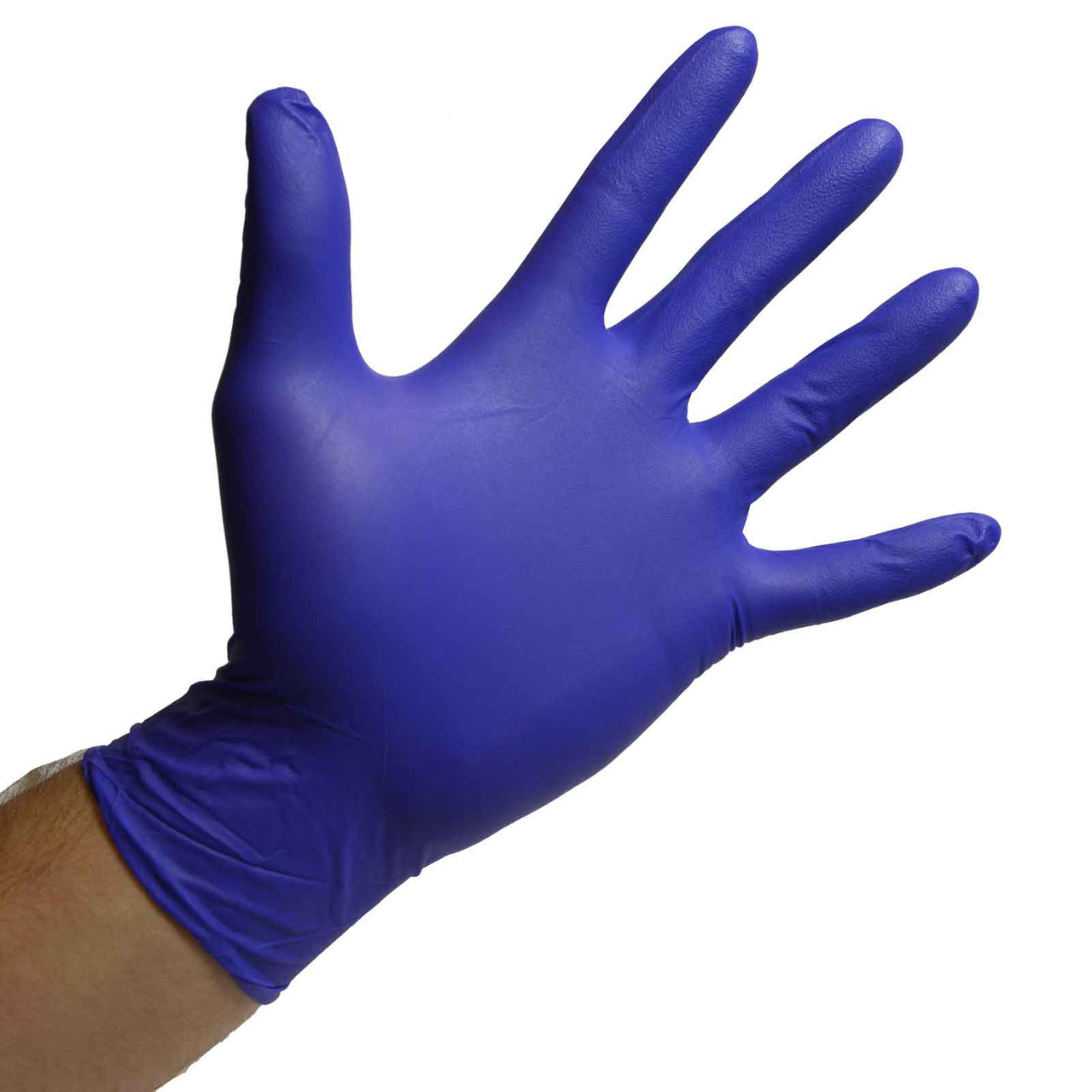 blue nitrile gloves