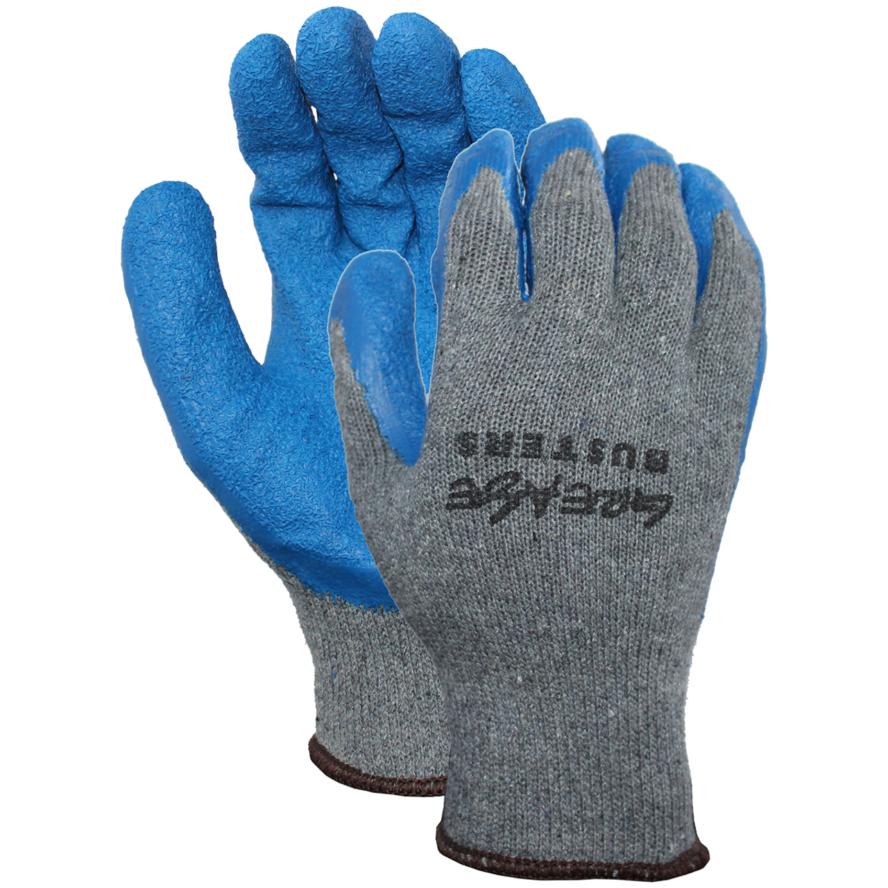 GRX Blue Latex Crinkle Industrial Gloves