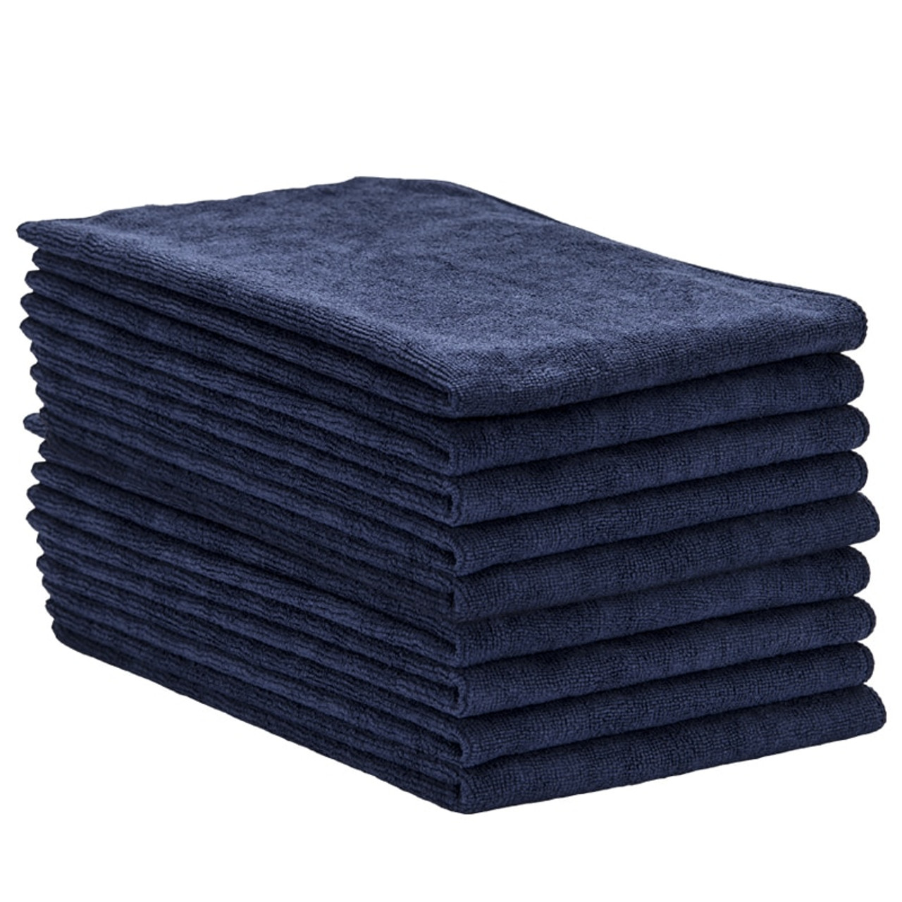 Microfiber Waffle Weave Towels 16x24 Heavyweight Dark Blue