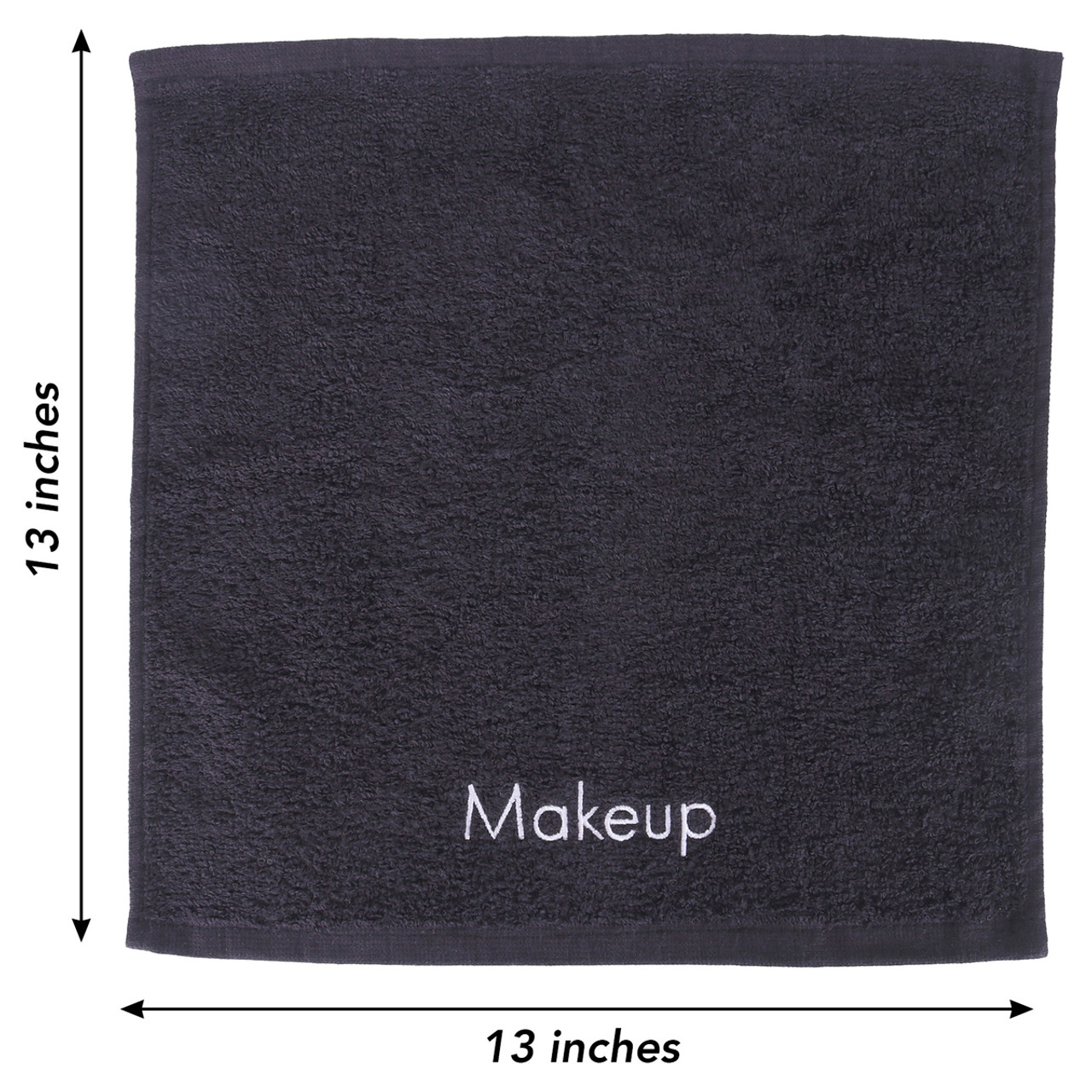 Cynthia Rowley Black Makeup Towels Soft Absorbent Cotton Cleansing  Washcloth (Set of 4)