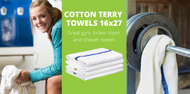 Medium Weight Cotton Terry Athletic Towels Are The Perfect Work Out Towel