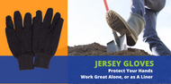 Brown Jersey Gloves Are Great For Light Duty Applications 