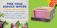 Pink Food Service Wipers Are A Must-Have Multi-Purpose Wiper For The Food Service Industry 