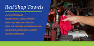 Red Shop Towels Are Great For Oil, Grease & Ink