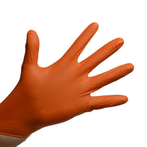Wholesale Orange Nitrile Gloves Powder Free 5 Mil Glove