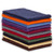 15x25 Gym Hand Towels Lightweight 100% Cotton, shown in a stack of 11 colors
