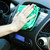 Green Heavy-Duty 16x16 Microfiber Cleaning Cloth 300 GSM Wiping Car Dashboard