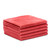 Red 14x14 Microfiber Towels, shown in a stack