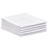 Wholesale Cotton Terry Bar Towels 16x19 white,  shown in a stack of five