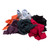 Sweatshirt Rags Bulk Recycled Mixed Colors, shown crumpled