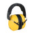 Ear Muffs NRR 34 Foldable Yellow with adjustable head band, shown in yellow