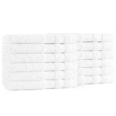 Wholesale Cotton Terry Washcloths 13x13 New White