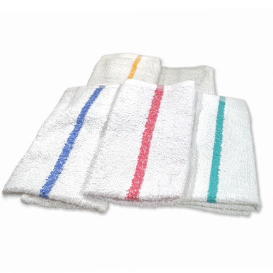 BAR TOWELS, FULL TERRY, CENTER STRIPE BY ADI - Textiles Depot