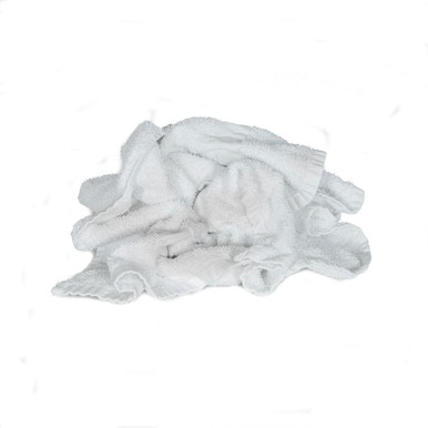 White Terry Washcloth Recycled Towels - 50 LB Box : 20-208WC-A