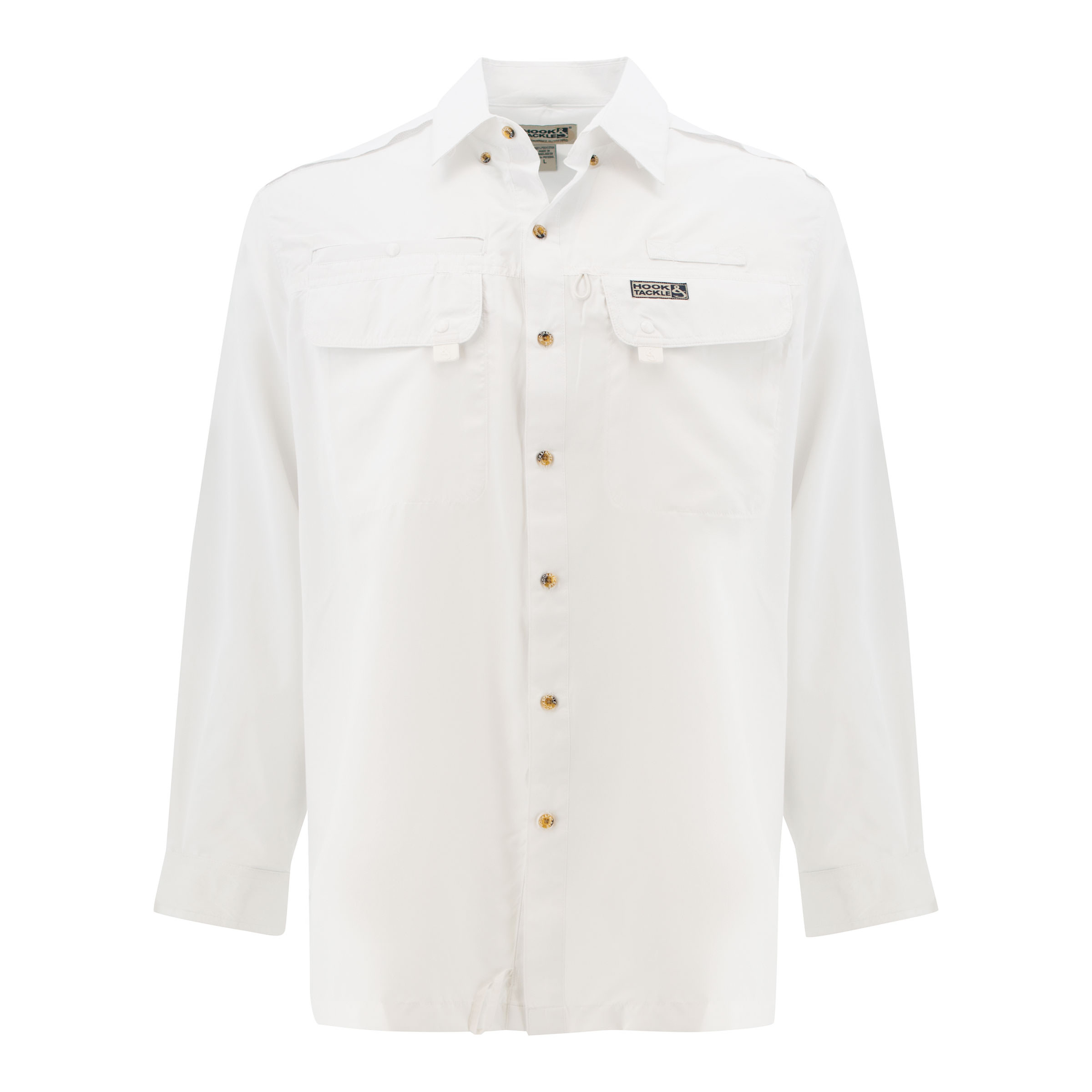 Hook & Tackle Seacliff 2.0 Long Sleeve Shirt - Men's White Size Large