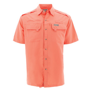 Hook & Tackle Seacliff 2.0 Short Sleeve Shirt in color Coral