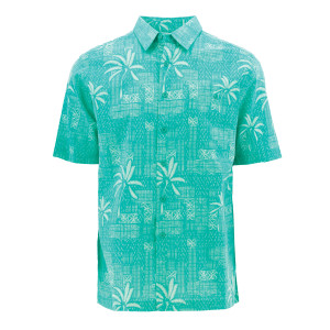 Weekender Mallorca Palms Print Shirt in green color.