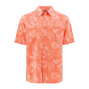 Palm Leaf Print Shirt by Weekender in Coral