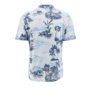 Tori Richard Coastal Engraving Print Shirt Back