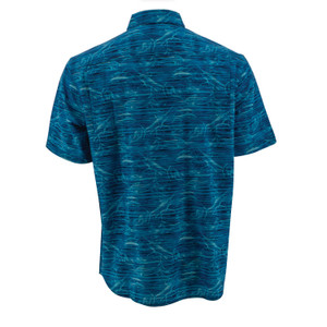 Hook & Tackle Offshore Fishing Vented Print Shirt back