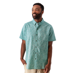 Ethan Organic Cotton Shirt in ceramic teal blue