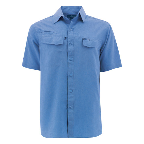 Weekender Globe Trotter Short Sleeve Shirt in color Blue