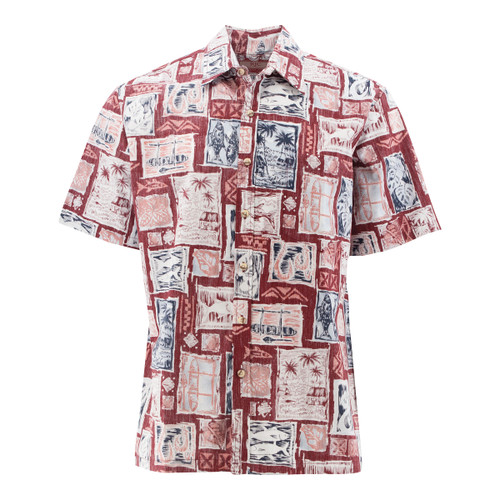 RJC Tropics Reverse Print Shirt in color Red