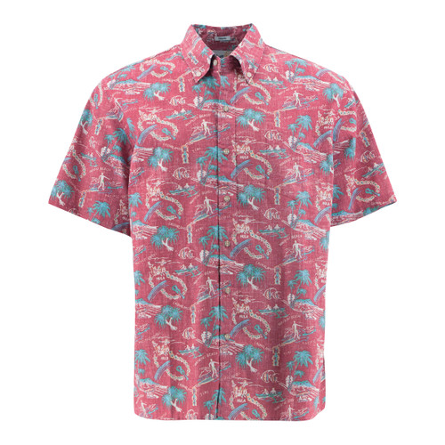 Reyn Spooner One Fine Day Print Shirt in color Mauvewood