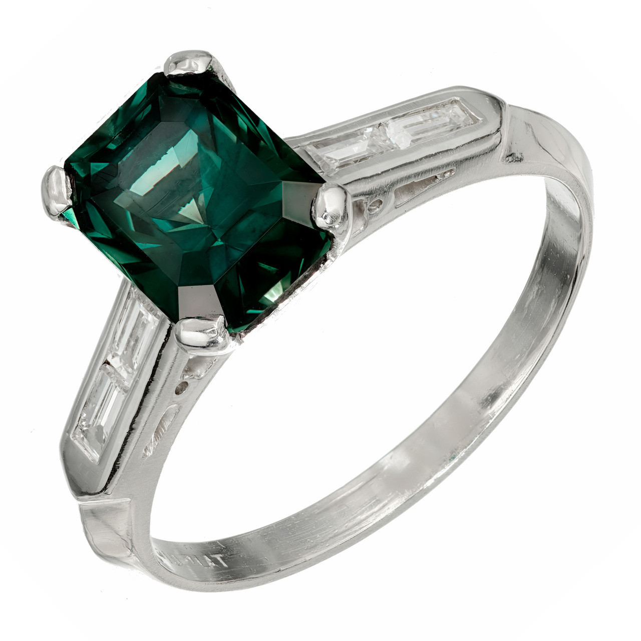 Emerald & Diamond Platinum Ring | Eiseman Jewels