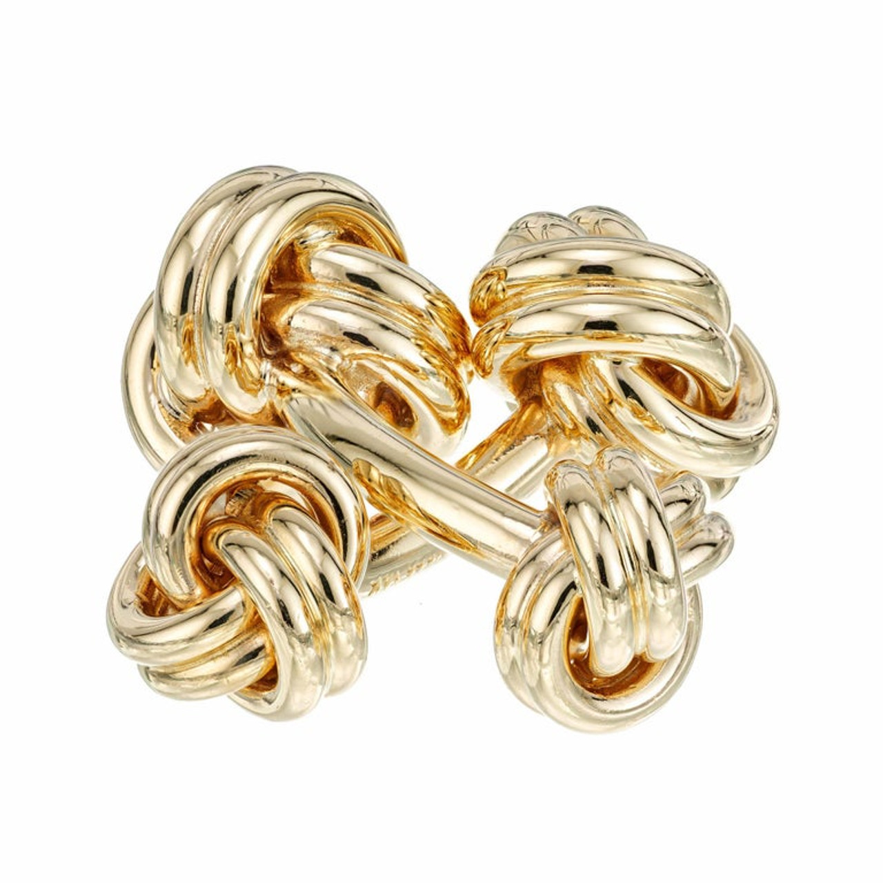 Tiffany & Co Yellow Gold Double Love Knot Men's Cufflinks