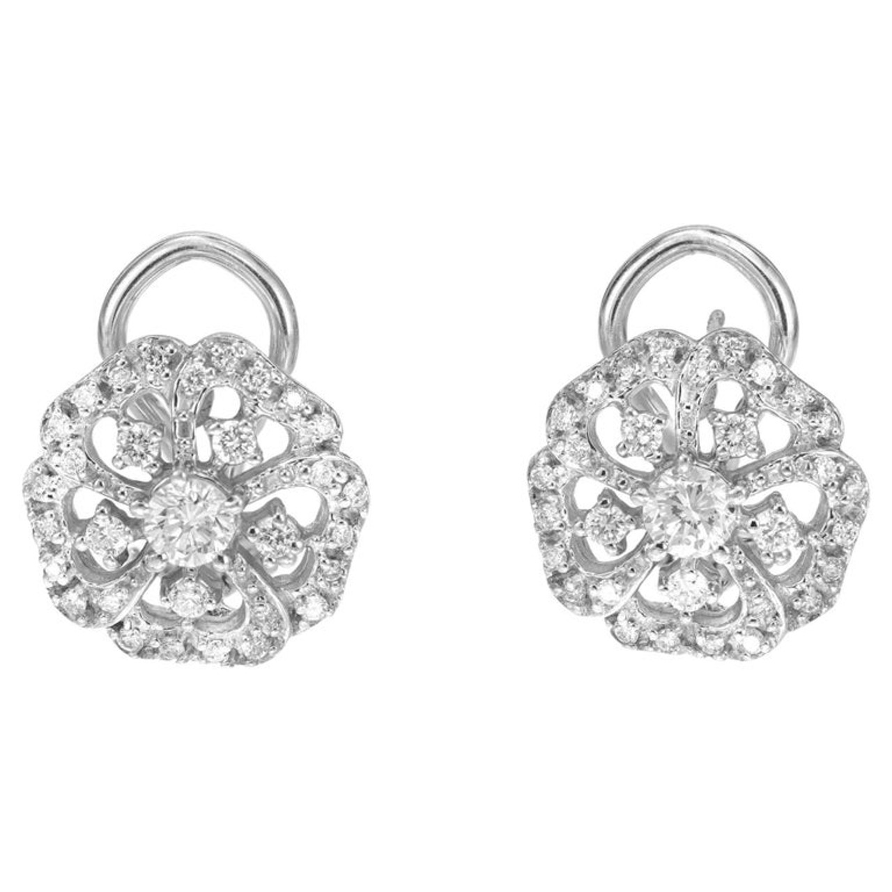 065 CT TW Diamond Stud Earrings Round Shape 18K Gold GVS  Walmartcom