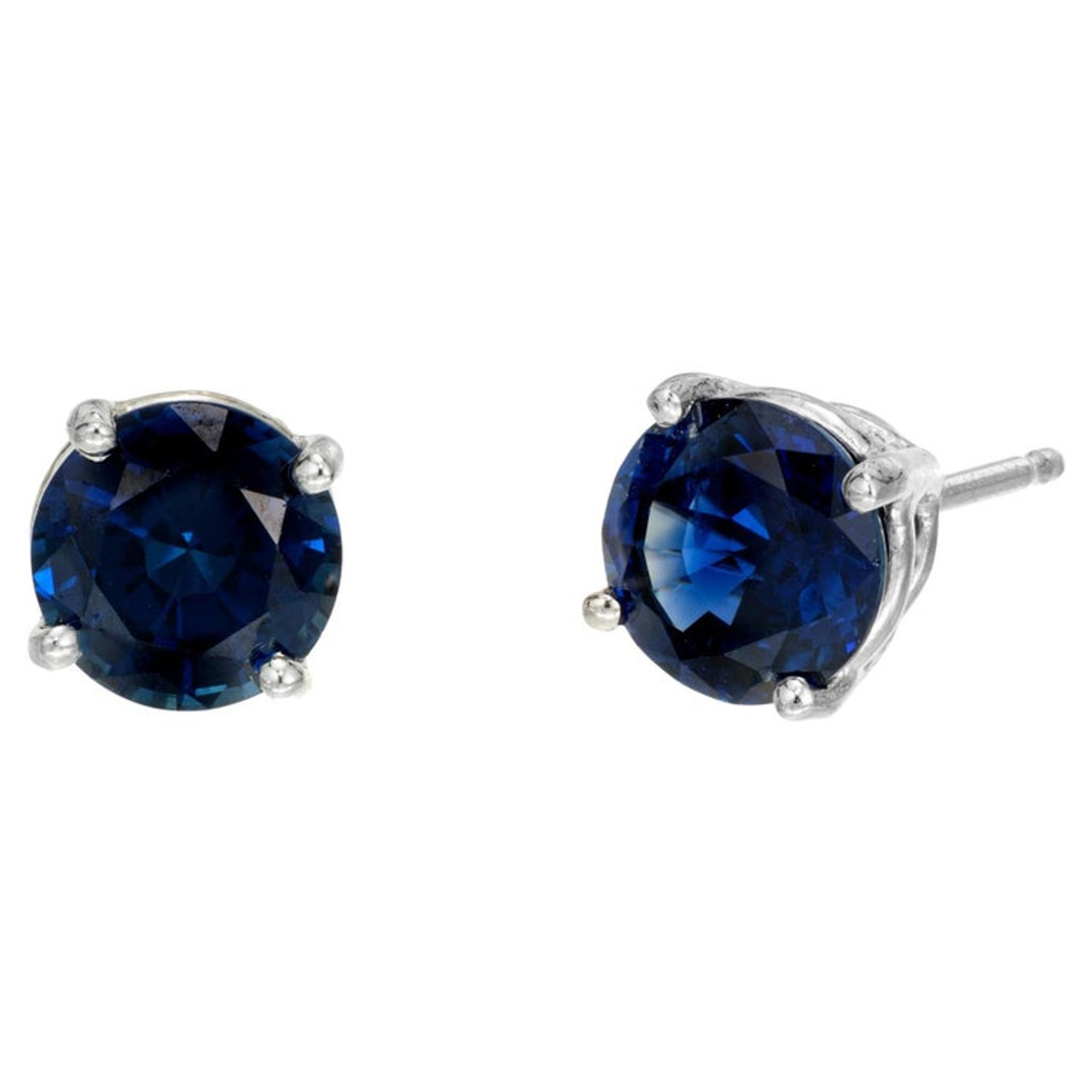 Blue Sapphire and Diamond Drop Earrings - Gregory Jewellers