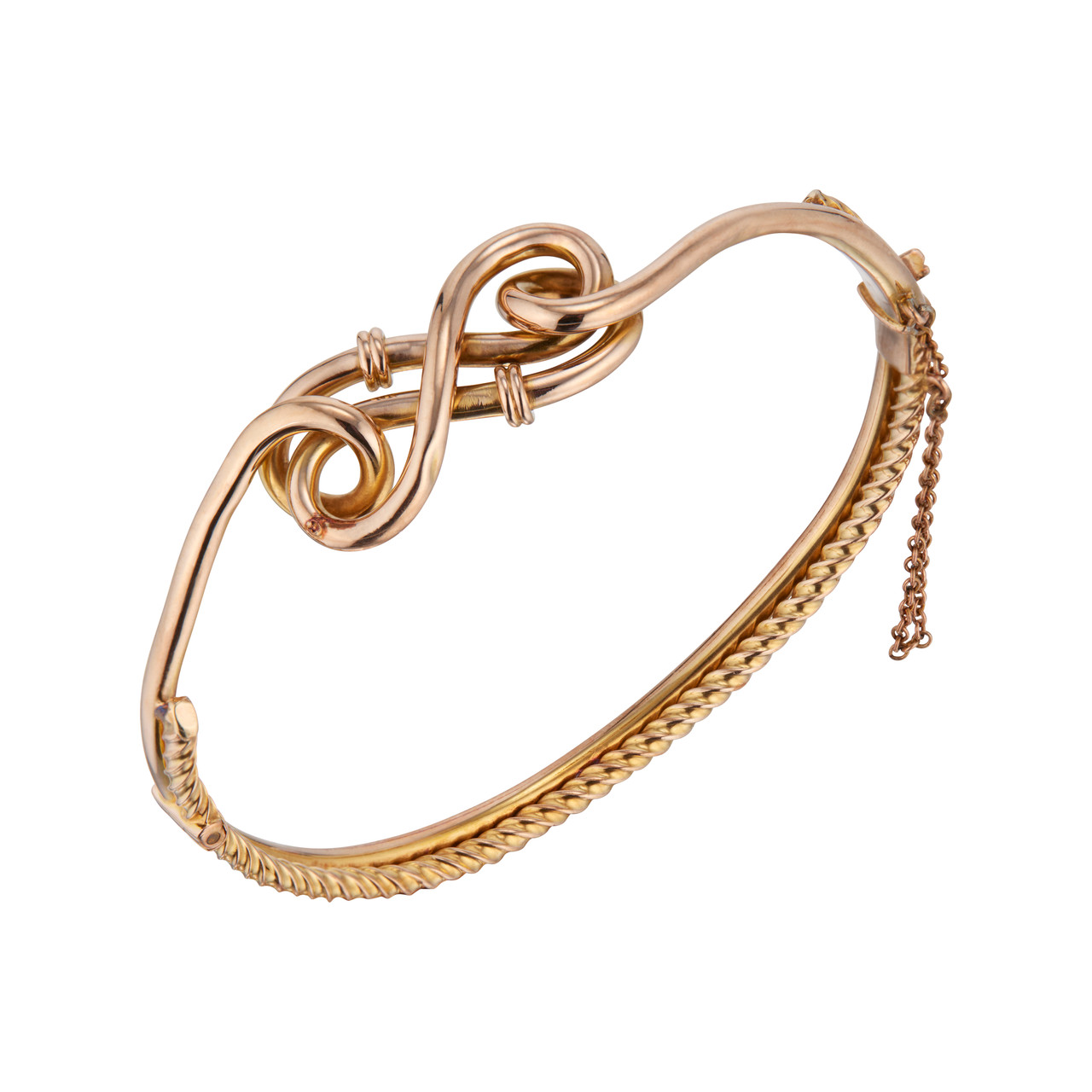 9k English Rose Gold Handmade Infinity Bracelet - petersuchyjewelers