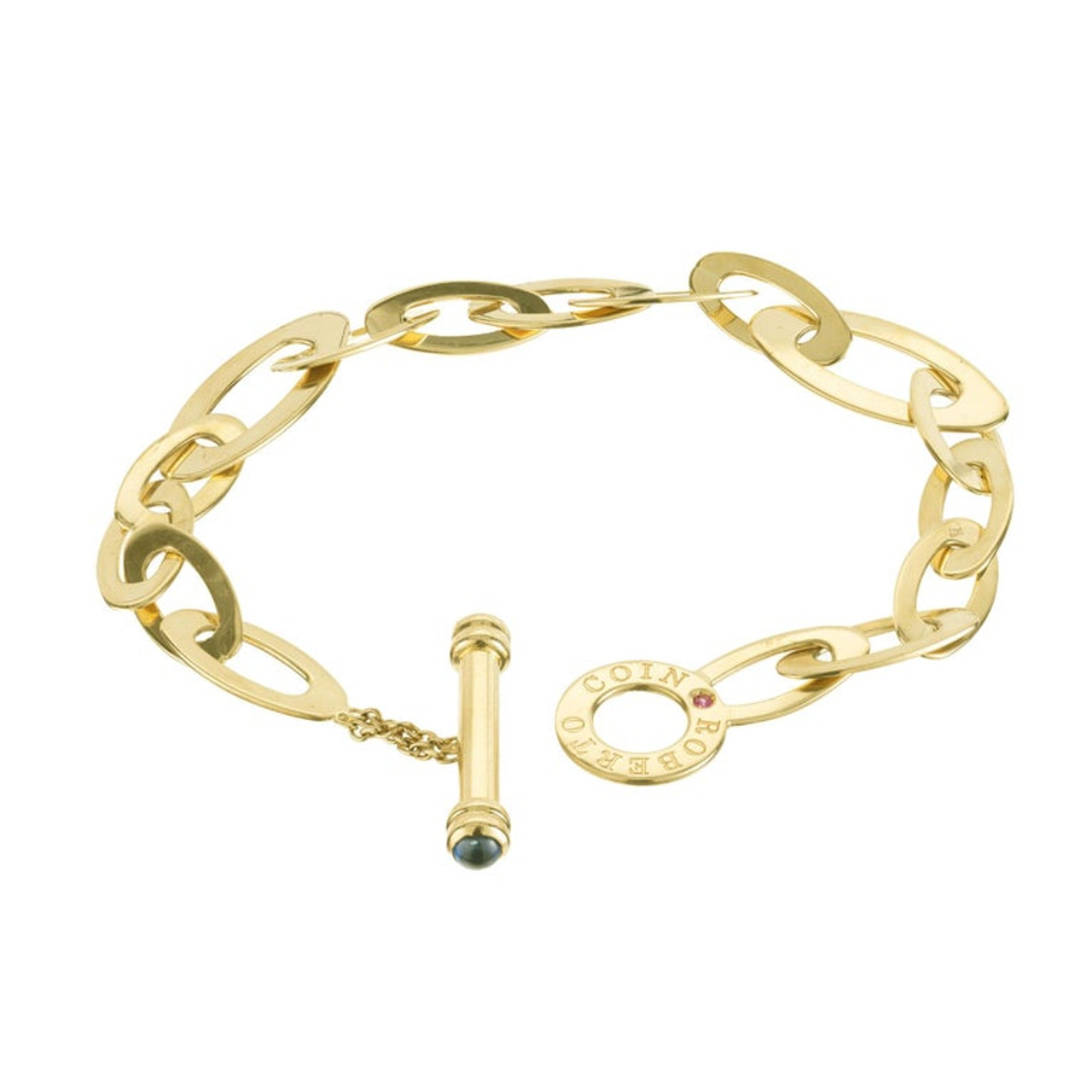 Roberto Coin .20 Carat Sapphire Ruby Yellow Gold Chic and