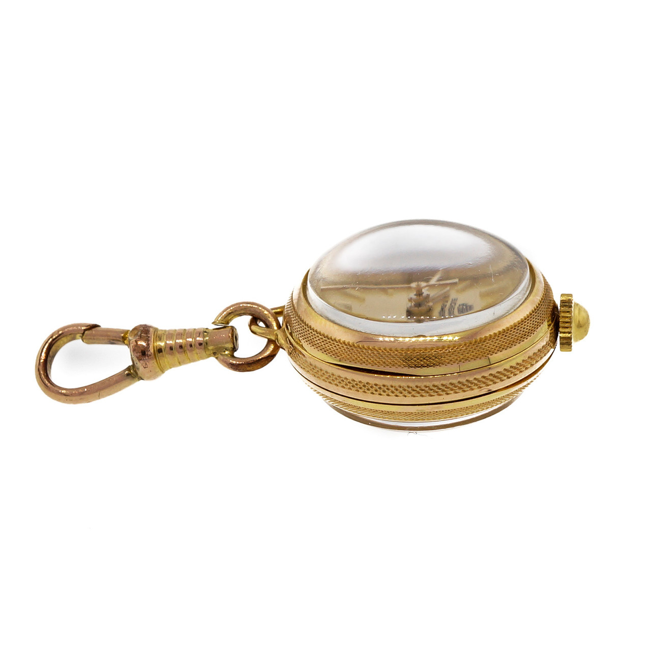 Sold at Auction: BUCHERER 14K GOLD SKELETON BALL WATCH NECKLACE 20