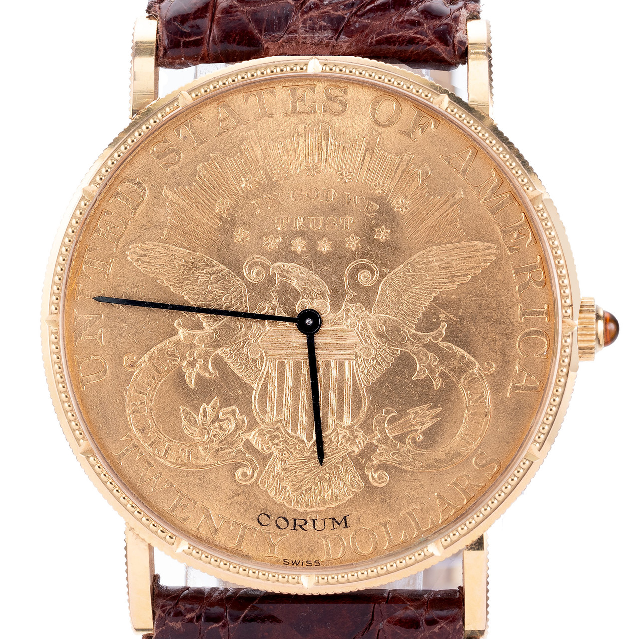 Gold Bracelet Gold Coin Watch Movement Corum Movement Corum Coin Watch  Yellow Gold Stock 16937 SwissWatchExpo