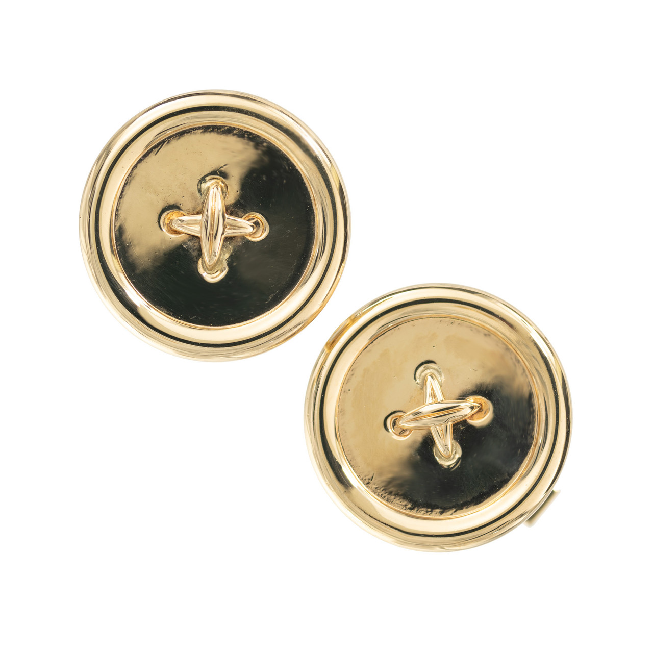 Tiffany & Co. Yellow Gold Button Cufflinks - petersuchyjewelers