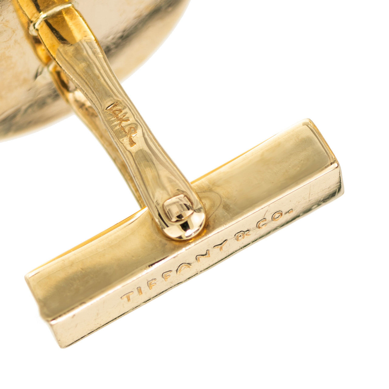 Tiffany & Co. Yellow Gold Button Cufflinks - petersuchyjewelers