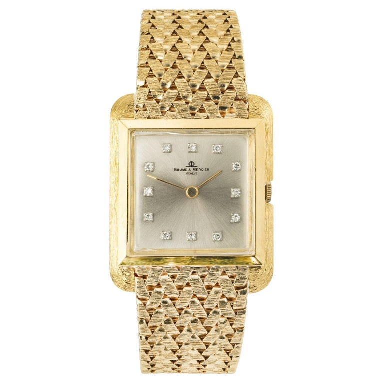 Baume & Mercier Diamond Square Textured Yellow Gold  display picture 1