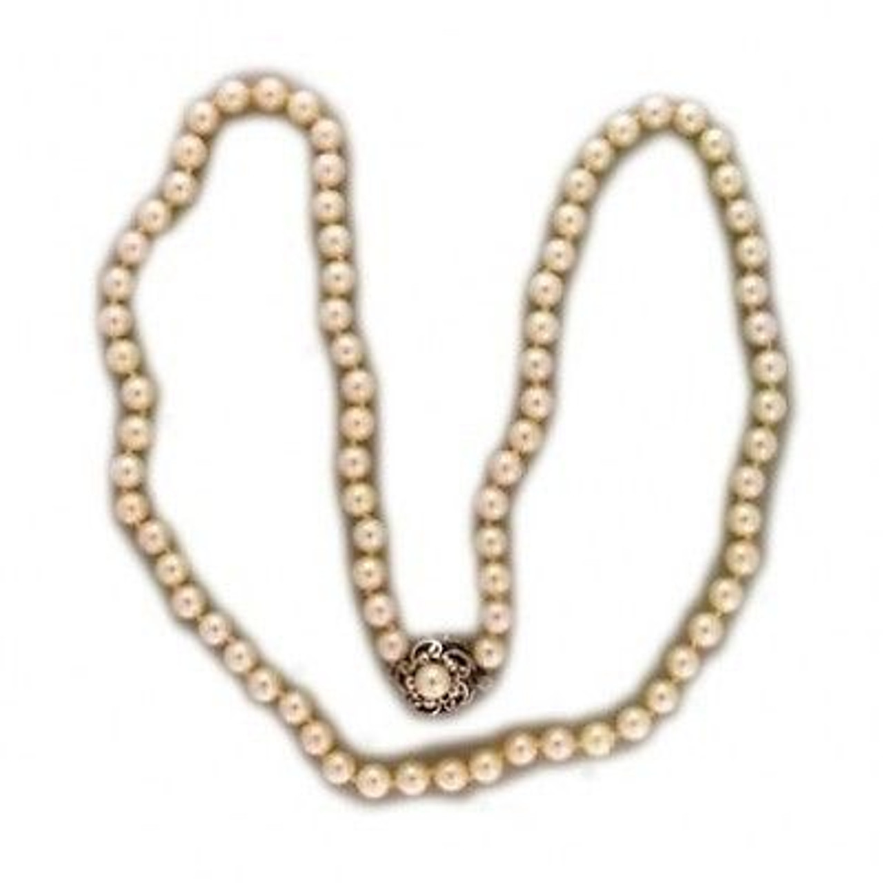 Chanel Vintage Pink Mother of Pearl Flower Pendant Necklace