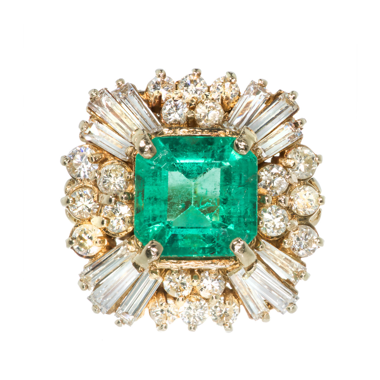 Emerald and Diamond Wrap Ring Los Angeles | Peter Norman