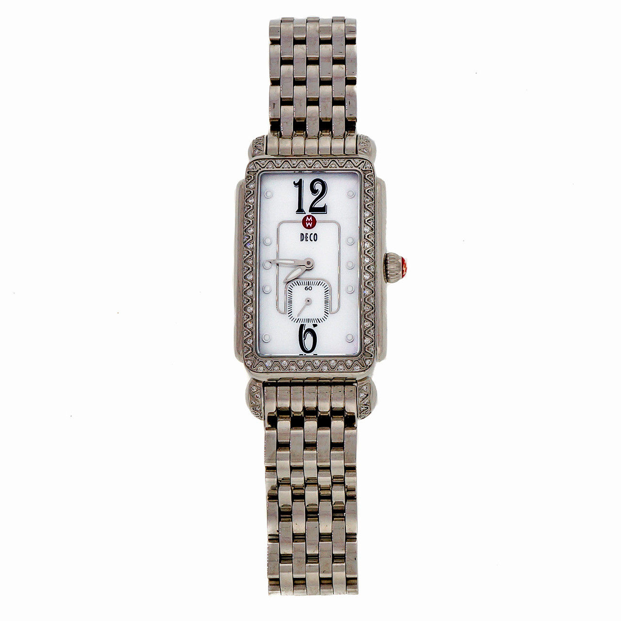 Michelle Silver Deco Watch Michele Diamond Chronograph Watch, Michele Watch - Etsy main image 3
