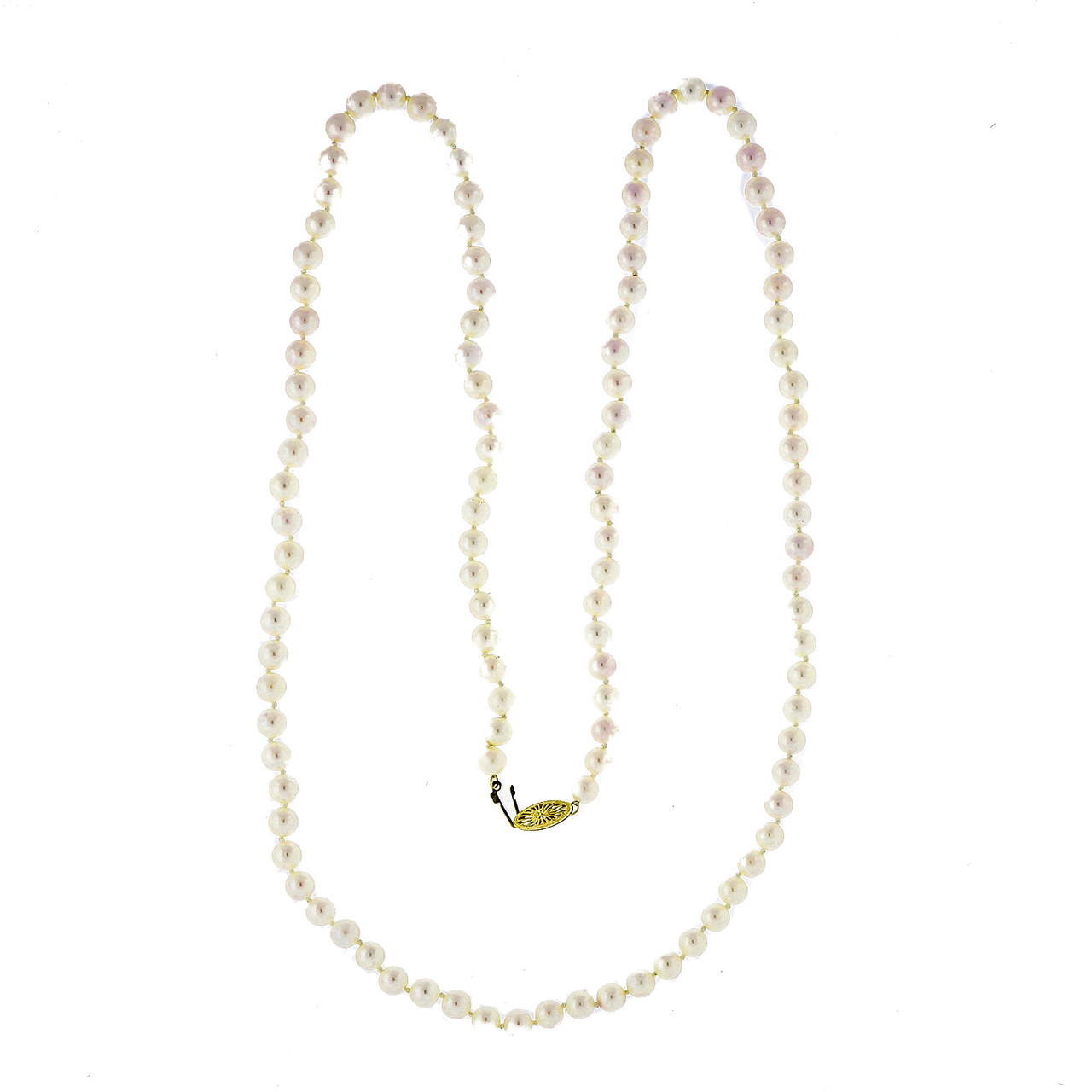 Vintage 6mm To 6.5mm 113 Japanese Akoya Cultured Pearl 30