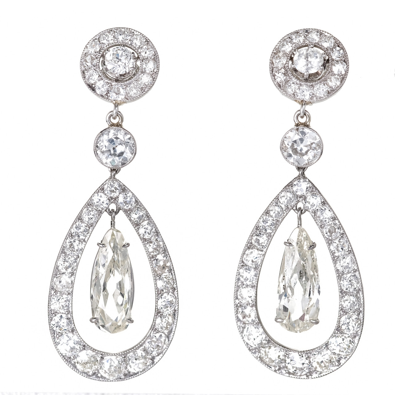 cartier diamond chandelier earrings