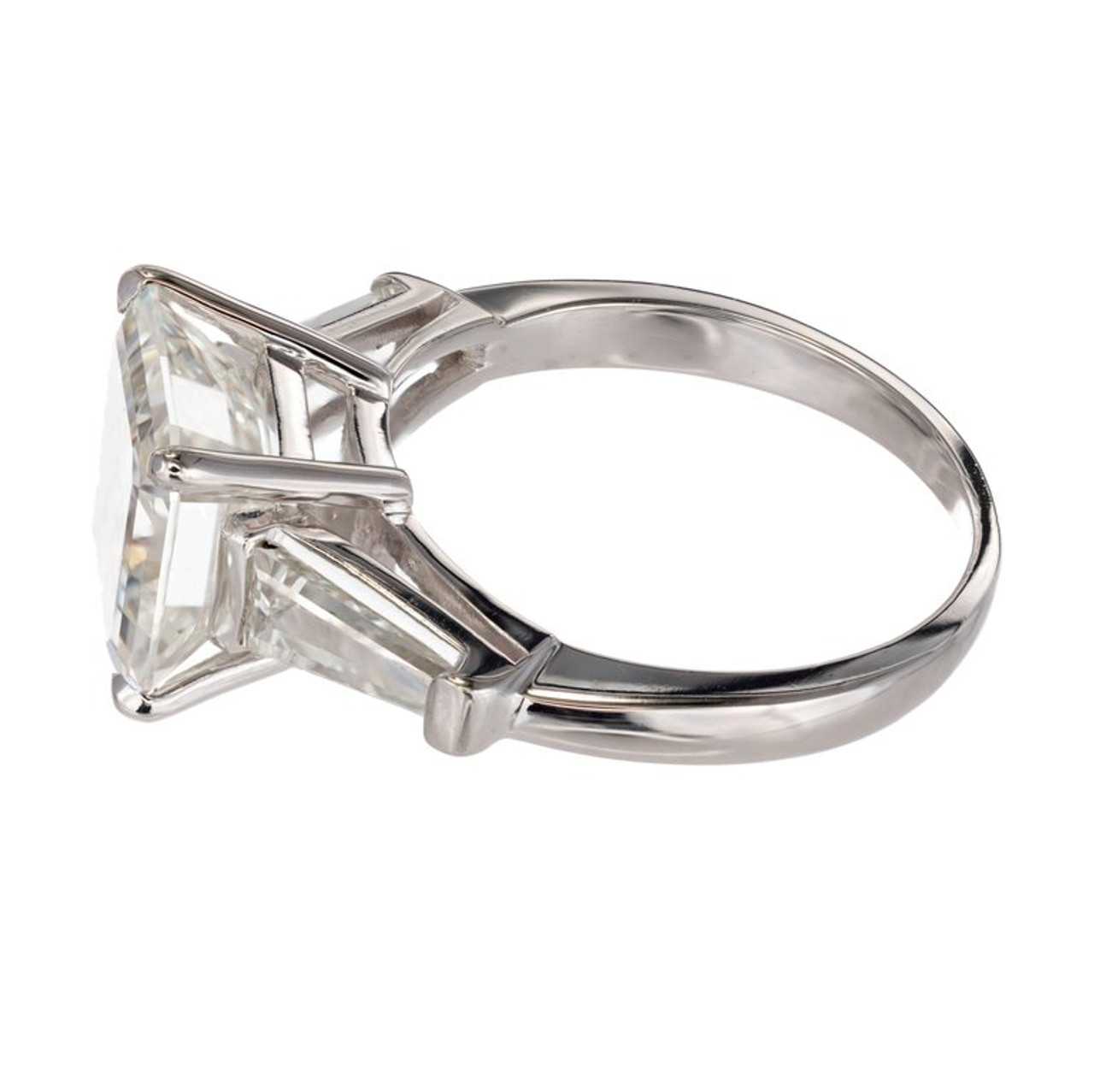 Peter Suchy 4.41ct Asscher Diamond Baguette Engagement Ring ...