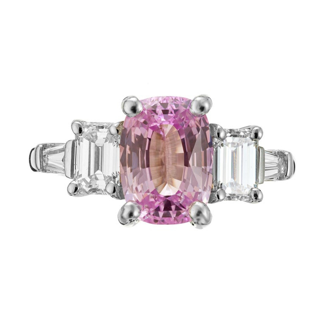 Peter Suchy GIA Cert Purple Pink Sapphire Diamond Platinum Engagement ...