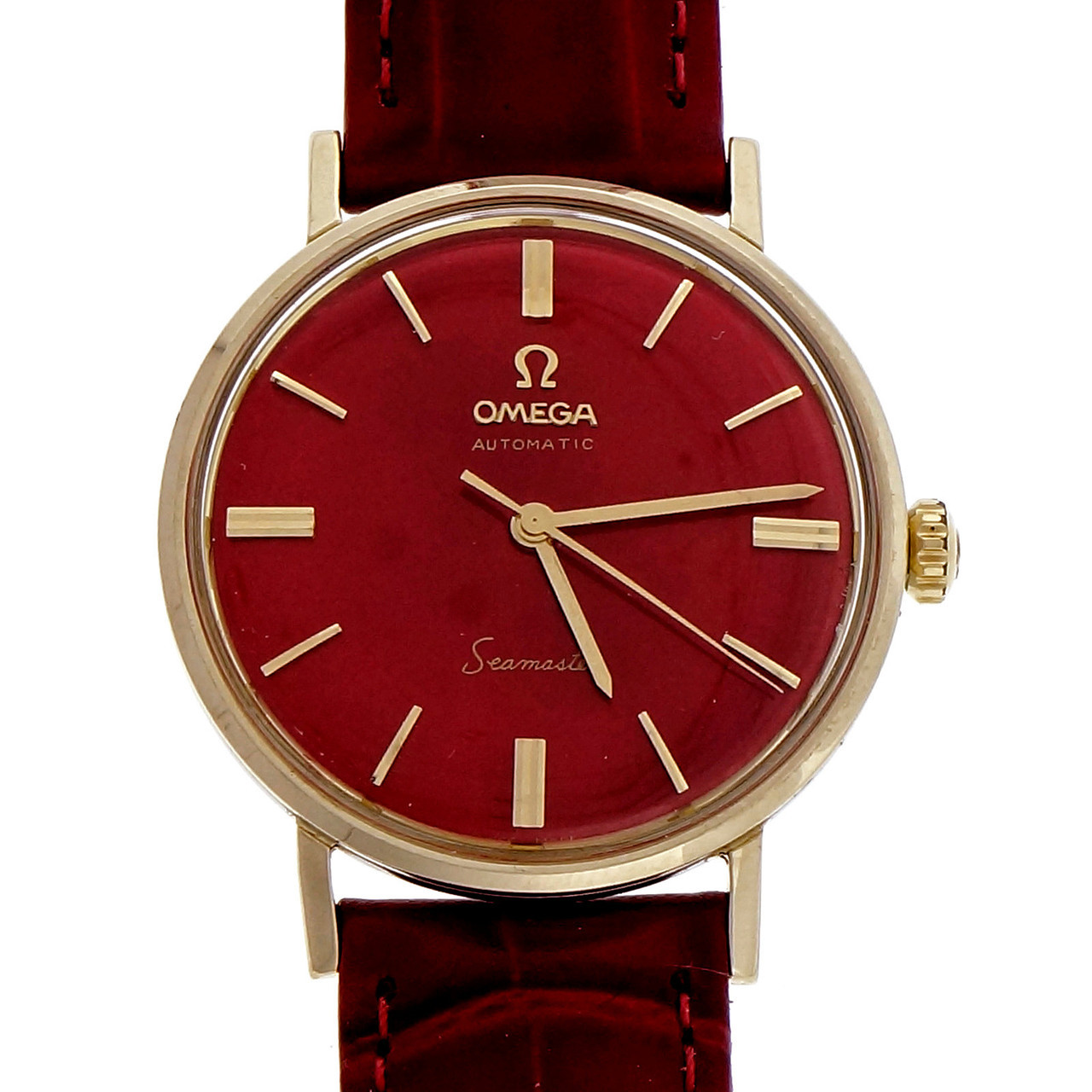 Omega Seamaster Steel Gold Automatic Strap Wrist Watch LL 6066 